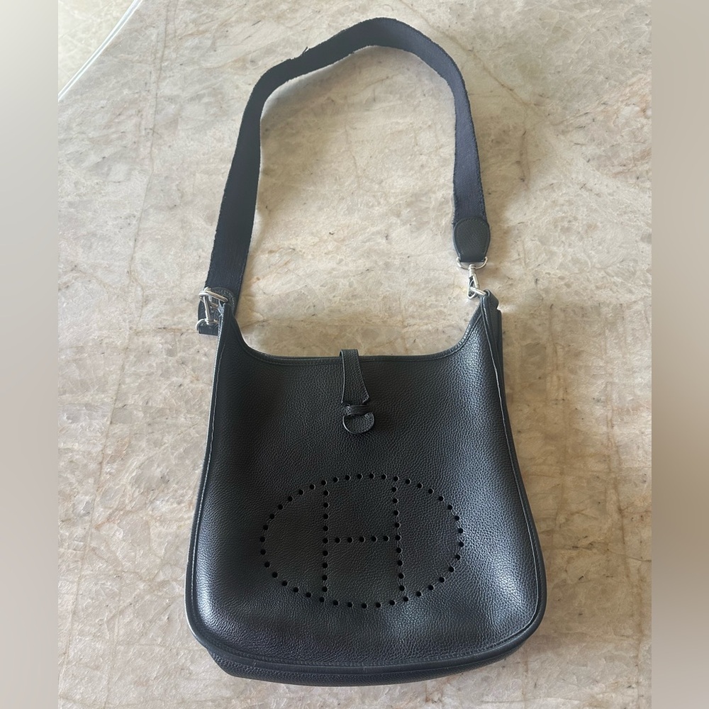Black Leather Crossbody